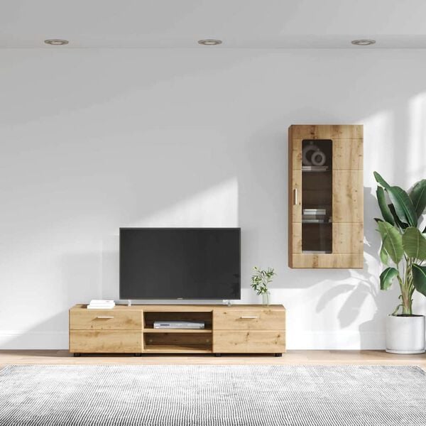 vidaXL Conjunto de mueble de TV con caj&oacute;n FLORIN Roble artesanal