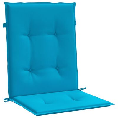 vidaXL Cojín silla jardín respaldo bajo 2 uds tela Oxford azul