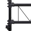 vidaXL Soporte de luces acero negro 238x115x(180-300) cm
