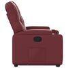 vidaXL Sillón reclinable elevable cuero artificial rojo tinto