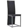 vidaXL Juego de comedor 5 piezas cuero sint&eacute;tico y acero negro
