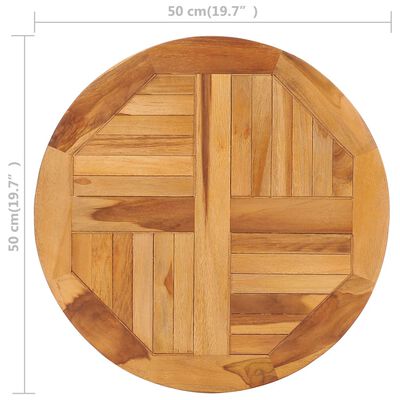 vidaXL Plato giratorio para mesa de madera maciza de teca