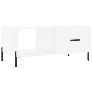vidaXL Mesa de centro madera contrachapada blanco 90x50x40 cm