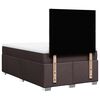 vidaXL Cama box spring con colch&oacute;n tela marr&oacute;n oscuro 120x190 cm