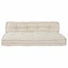 vidaXL Coj&iacute;n para Sof&aacute; Pallet 2 pcs Crema 120 x 80 x 38 cm Tela