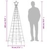 vidaXL Árbol de Navidad LED con estacas 220 LEDs blanco frío 180 cm