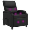 vidaXL Silla de masajes reclinable Negro Cuero sint&eacute;tico