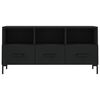 vidaXL Mueble de TV madera de ingeniería negro 102x36x50 cm