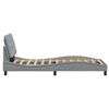 vidaXL Estructura cama con LED sin colch&oacute;n tela gris claro 90x200 cm