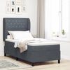 vidaXL Cama tipo Box Spring Gris oscuro 190 x 90 cm Terciopelo