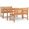 vidaXL Juego de comedor para jard&iacute;n 3 pzas madera maciza de teca