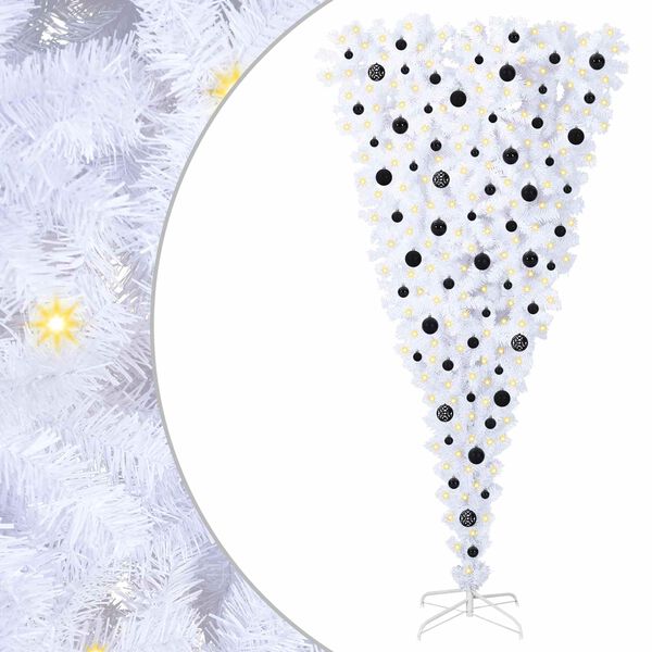 vidaXL &Aacute;rbol de Navidad artificial con 300 LED 210 cm PVC y Acero