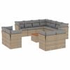 vidaXL Set de sof&aacute;s de jard&iacute;n 12 pzas y cojines rat&aacute;n sint&eacute;tico marr&oacute;n