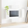 vidaXL Conjunto de mueble para TV de pared 4 pcs brillante