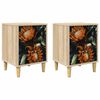 vidaXL Mesa de noche LOCHEM 2 uds. Roble Sonoma 36 x 33 x 50 cm