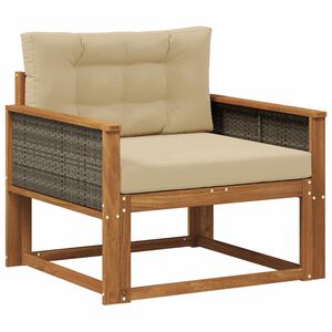 vidaXL Sof&aacute; intermedio de exterior Natural