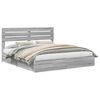 vidaXL Cama con almacenamiento con caj&oacute;n Gris Sonoma 200 x 200 cm