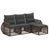 vidaXL Conjunto de sof&aacute;s de jard&iacute;n 4 pcs Gris y Gris Oscuro