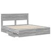 vidaXL Estructura de cama Gris Sonoma 200 x 200 cm Madera Ingenieril