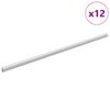 vidaXL Varilla para Armario 12 uds. Plateado 864 x 15 x 29 mm