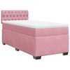 vidaXL Cama box spring con colch&oacute;n terciopelo rosa 90x190 cm