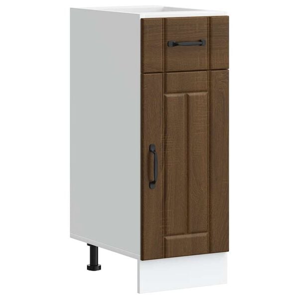 vidaXL Mueble bajo de cocina Lucca roble marr&oacute;n