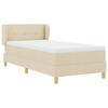 vidaXL Cama tipo Box Spring con colch&oacute;n Crema 90 x 190 cm tela