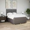 vidaXL Cama box spring con colch&oacute;n tela gris taupe 140x190 cm