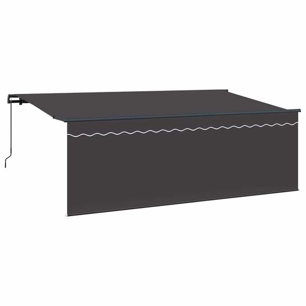 vidaXL Toldo Retr&aacute;ctil Antracita 350 x 200 cm tela
