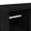 vidaXL Mueble de baño con portarrollos negro 39x22x90 cm