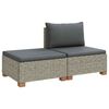 vidaXL 2 uds. Conjunto de Lounge de Rat&aacute;n con Cojines GENDT Gris Kubu