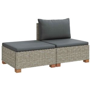 vidaXL 2 uds. Conjunto de Lounge de Rat&aacute;n con Cojines GENDT Gris Kubu