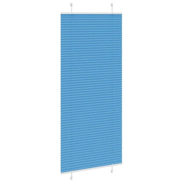vidaXL Estor Plisado azul 90x200 cm Tela Ancho 89,4 cm Poli&eacute;ster