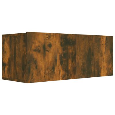 vidaXL Mueble para TV madera de ingeniería roble ahumado 80x30x30 cm