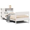 vidaXL Cama con estanter&iacute;a sin colch&oacute;n madera maciza de pino 90x190 cm