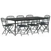 vidaXL Juego de muebles de exterior 9 uds. Gris antracita