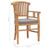 vidaXL Juego de comedor para jard&iacute;n 7 piezas teca maciza y cojines