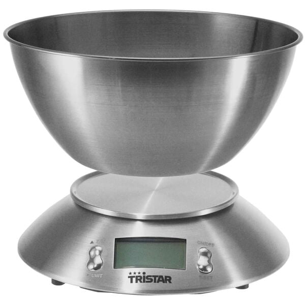 Balanza de cocina Tristar + recipiente de medición, 5 kg