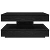vidaXL Mesa de centro giratoria 360 grados negro 70x70x34,5 cm