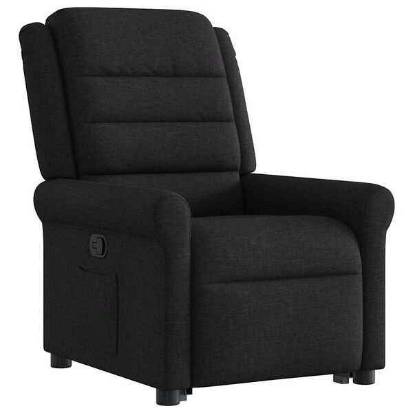 vidaXL Sill&oacute;n reclinable elevable tela negro