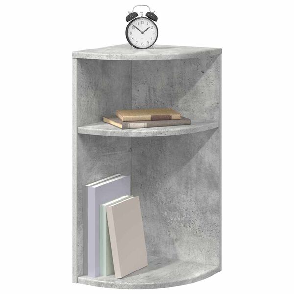 vidaXL Mesa Auxiliar Gris Concreto 29,6 x 29,6 x 60 cm