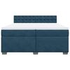 vidaXL Cama box spring con colch&oacute;n terciopelo azul 200x200 cm