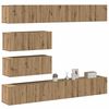 vidaXL Mueble para TV de pared madera contrachapada artesanal 6 piezas
