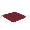vidaXL Sillas de jardín 2 uds madera de teca con cojines rojo tinto