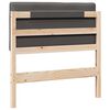 vidaXL Cabecero tapizado con cabecera Marr&oacute;n y gris oscuro 80 cm