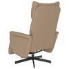 vidaXL Sill&oacute;n reclinable con reposapi&eacute;s cuero sint&eacute;tico capuchino