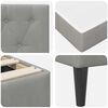 vidaXL Estructura de cama con colch&oacute;n Gris Claro 120 x 190 cm