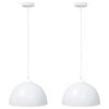 vidaXL L&aacute;mparas colgantes 2 uds regulable en altura E27 blanco &Oslash; 30 cm