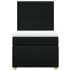 vidaXL Cama box spring con colch&oacute;n tela negro 100x200 cm