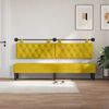 vidaXL Cabecera Colgante Amarillo 210 x 55 x 7 cm Terciopelo